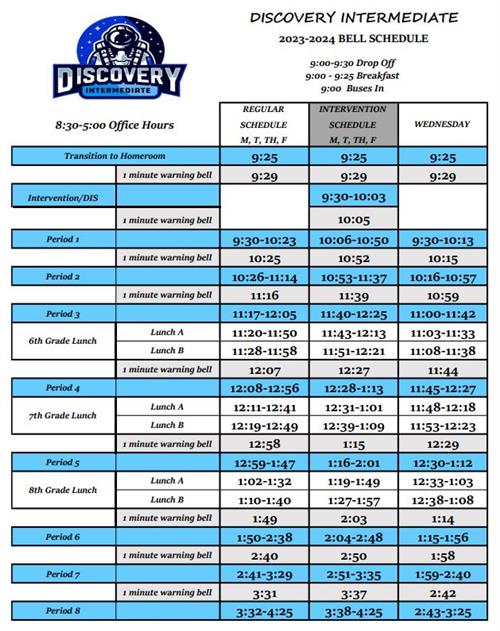 2023-2024 Bell Schedule